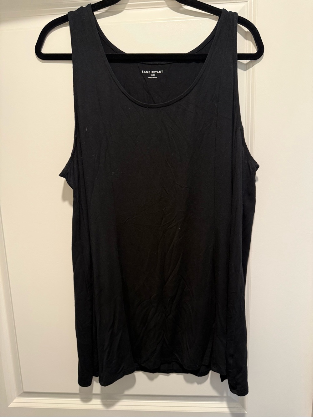 Lane Bryant Black Scoop Neck Swing Tank Top